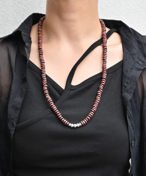 Editors Draw(エディターズドロー)の「ガラスビーズネックレス【Ria. Jaysmee/リアジェイズミー】(ネックレス・メンズ・ブルー/ブラウン・ONE SIZE)」の14枚目の写真