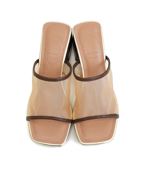 NOFALL（ノーフォール）の「シアースクエアデザインヒールサンダル（サンダル・レディース・ホワイト/ブラック/ダークブラウン/グレイッシュベージュ・SS/S/M/L/LL/3L）」の5枚目の写真