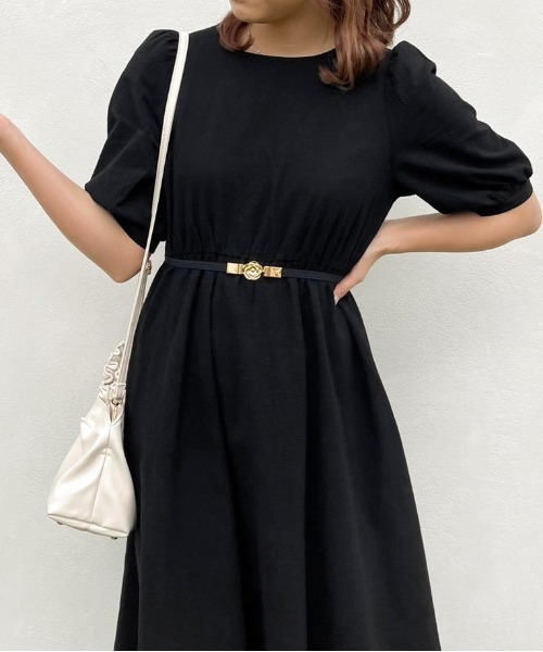 apres jour（アプレジュール）の「バックリボンパフワンピース【ZOZOTOWN限定アイテム】（ワンピース・レディース・オフホワイト/ブラック/ベージュ・フリー/X-LARGE）」の10枚目の写真