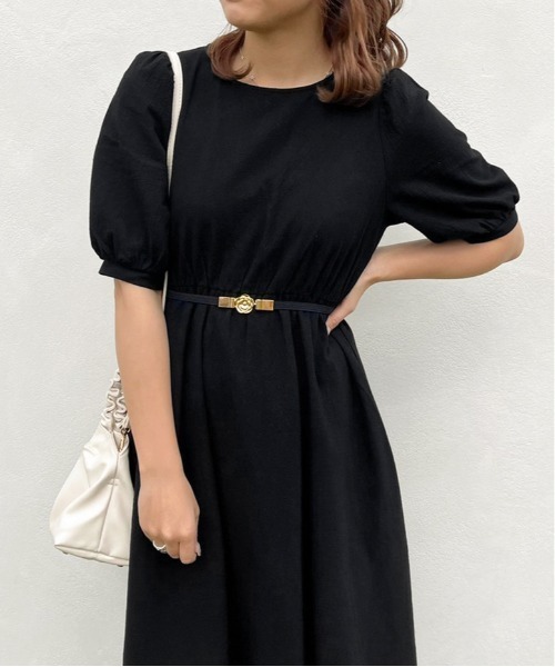 apres jour（アプレジュール）の「バックリボンパフワンピース【ZOZOTOWN限定アイテム】（ワンピース・レディース・オフホワイト/ブラック/ベージュ・フリー/X-LARGE）」の11枚目の写真