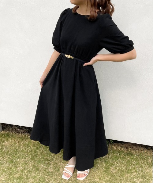 apres jour（アプレジュール）の「バックリボンパフワンピース【ZOZOTOWN限定アイテム】（ワンピース・レディース・オフホワイト/ブラック/ベージュ・フリー/X-LARGE）」の15枚目の写真