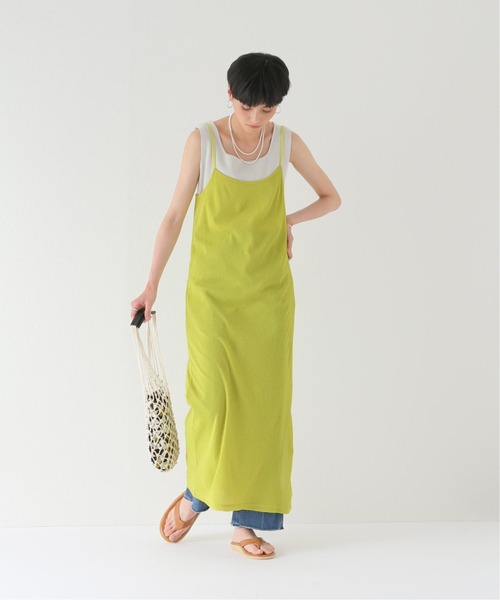JOINT WORKS（ジョイントワークス）の「J-ドライタッチテレコキャミワンピース（ワンピース・レディース・パープル/グリーン・FREE）」の3枚目の写真