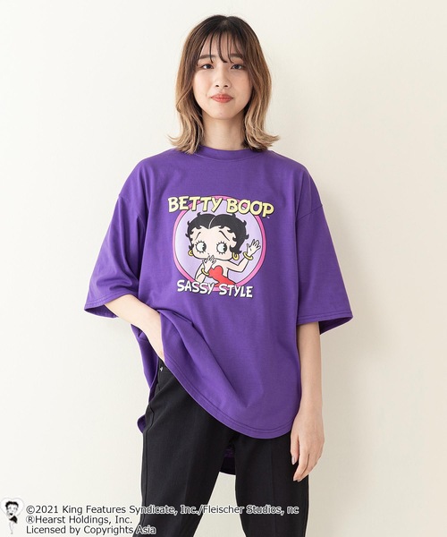 ベティー】ラウンドヘムオーバーサイズTシャツ（Tシャツ/カットソー