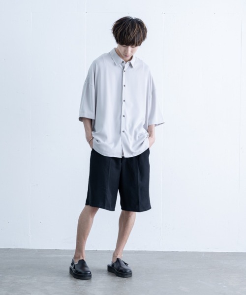 EDDEN ELLEN（エデンエレン）の「【EDDEN ELLEN】ドレープルーズシャツ（シャツ/ブラウス・メンズ・ナチュラル/サックスブルー/ブラック/ライトグレー/ネイビー/ホワイト/チャコールグレー・SMALL/MEDIUM/LARGE/X-SMALL）」の16枚目の写真