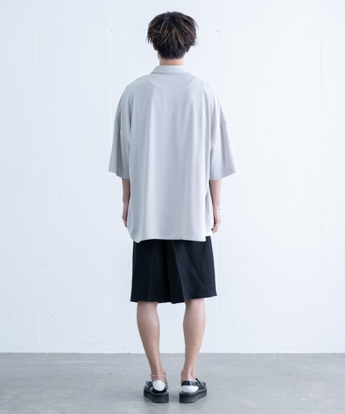 EDDEN ELLEN（エデンエレン）の「【EDDEN ELLEN】ドレープルーズシャツ（シャツ/ブラウス・メンズ・ナチュラル/サックスブルー/ブラック/ライトグレー/ネイビー/ホワイト/チャコールグレー・SMALL/MEDIUM/LARGE/X-SMALL）」の18枚目の写真