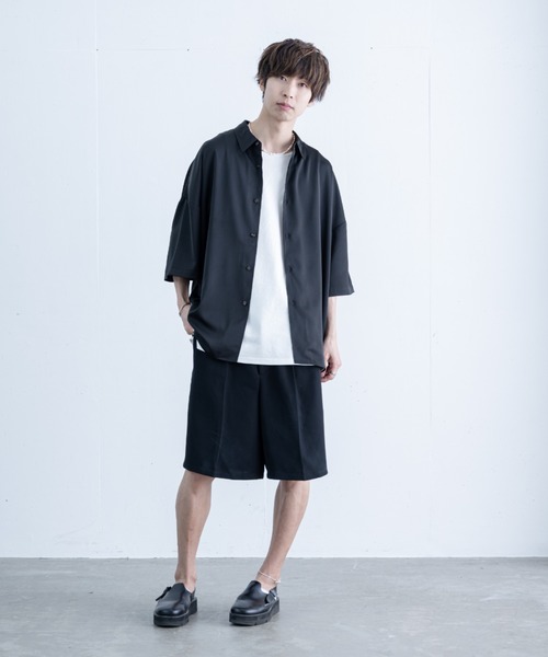 EDDEN ELLEN（エデンエレン）の「【EDDEN ELLEN】ドレープルーズシャツ（シャツ/ブラウス・メンズ・ナチュラル/サックスブルー/ブラック/ライトグレー/ネイビー/ホワイト/チャコールグレー・SMALL/MEDIUM/LARGE/X-SMALL）」の11枚目の写真