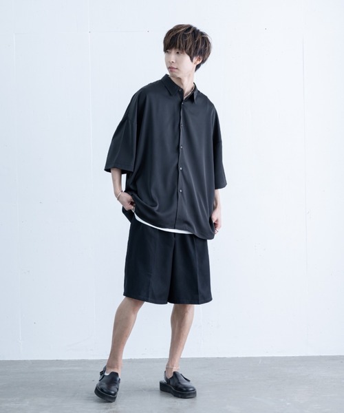 EDDEN ELLEN（エデンエレン）の「【EDDEN ELLEN】ドレープルーズシャツ（シャツ/ブラウス・メンズ・ナチュラル/サックスブルー/ブラック/ライトグレー/ネイビー/ホワイト/チャコールグレー・SMALL/MEDIUM/LARGE/X-SMALL）」の13枚目の写真