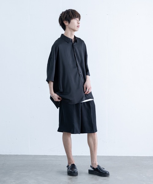 EDDEN ELLEN（エデンエレン）の「【EDDEN ELLEN】ドレープルーズシャツ（シャツ/ブラウス・メンズ・ナチュラル/サックスブルー/ブラック/ライトグレー/ネイビー/ホワイト/チャコールグレー・SMALL/MEDIUM/LARGE/X-SMALL）」の15枚目の写真