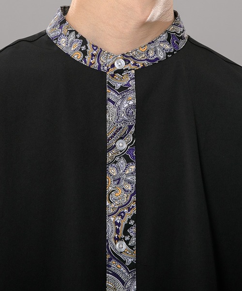 kutir（クティール）の「総柄クレリックトロミシャツ（シャツ/ブラウス・メンズ・ブラック/ダークグリーン・MEDIUM/LARGE）」の16枚目の写真