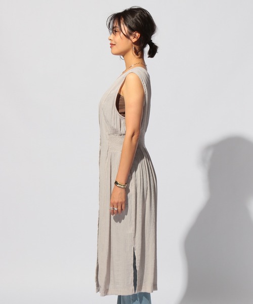 ワンピース ドレス ワンピース2wayジレワンピース レンチング Tm エコヴェロ Tm 繊維使用 ワンピース Bayflow ベイフロー のファッション