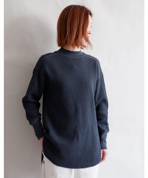 MANASTASH(マナスタッシュ)の「MANASTASH/マナスタッシュ W's HEAVY SNUG THERMAL MOCK NECK ウィメンズ ヘビースナッグサーマル モックネック(Tシャツ/カットソー・レディース・ナチュラル/ブラック/ベージュ/ブラウン・MEDIUM)」の5枚目の写真