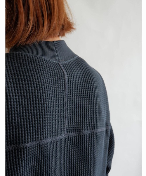 MANASTASH(マナスタッシュ)の「MANASTASH/マナスタッシュ W's HEAVY SNUG THERMAL MOCK NECK ウィメンズ ヘビースナッグサーマル モックネック(Tシャツ/カットソー・レディース・ナチュラル/ブラック/ベージュ/ブラウン・MEDIUM)」の8枚目の写真