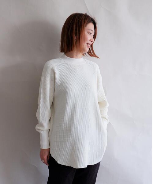 MANASTASH(マナスタッシュ)の「MANASTASH/マナスタッシュ W's HEAVY SNUG THERMAL MOCK NECK ウィメンズ ヘビースナッグサーマル モックネック(Tシャツ/カットソー・レディース・ナチュラル/ブラック/ベージュ/ブラウン・MEDIUM)」の12枚目の写真