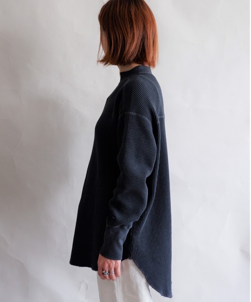 MANASTASH(マナスタッシュ)の「MANASTASH/マナスタッシュ W's HEAVY SNUG THERMAL MOCK NECK ウィメンズ ヘビースナッグサーマル モックネック(Tシャツ/カットソー・レディース・ナチュラル/ブラック/ベージュ/ブラウン・MEDIUM)」の13枚目の写真