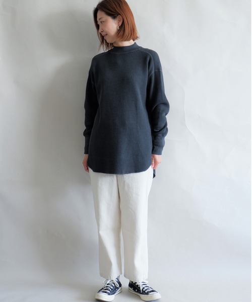 MANASTASH(マナスタッシュ)の「MANASTASH/マナスタッシュ W's HEAVY SNUG THERMAL MOCK NECK ウィメンズ ヘビースナッグサーマル モックネック(Tシャツ/カットソー・レディース・ナチュラル/ブラック/ベージュ/ブラウン・MEDIUM)」の15枚目の写真