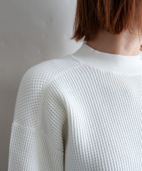 MANASTASH(マナスタッシュ)の「MANASTASH/マナスタッシュ W's HEAVY SNUG THERMAL MOCK NECK ウィメンズ ヘビースナッグサーマル モックネック(Tシャツ/カットソー・レディース・ナチュラル/ブラック/ベージュ/ブラウン・MEDIUM)」の20枚目の写真