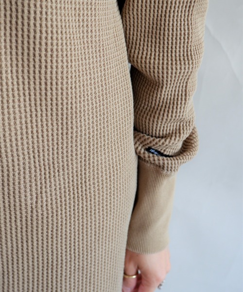 MANASTASH(マナスタッシュ)の「MANASTASH/マナスタッシュ W's HEAVY SNUG THERMAL MOCK NECK ウィメンズ ヘビースナッグサーマル モックネック(Tシャツ/カットソー・レディース・ナチュラル/ブラック/ベージュ/ブラウン・MEDIUM)」の14枚目の写真