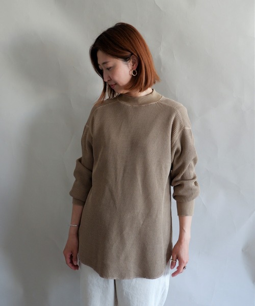 MANASTASH(マナスタッシュ)の「MANASTASH/マナスタッシュ W's HEAVY SNUG THERMAL MOCK NECK ウィメンズ ヘビースナッグサーマル モックネック(Tシャツ/カットソー・レディース・ナチュラル/ブラック/ベージュ/ブラウン・MEDIUM)」の17枚目の写真