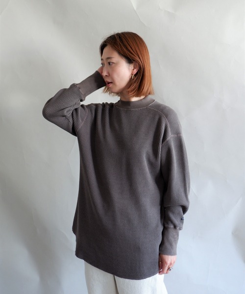 MANASTASH(マナスタッシュ)の「MANASTASH/マナスタッシュ W's HEAVY SNUG THERMAL MOCK NECK ウィメンズ ヘビースナッグサーマル モックネック(Tシャツ/カットソー・レディース・ナチュラル/ブラック/ベージュ/ブラウン・MEDIUM)」の19枚目の写真