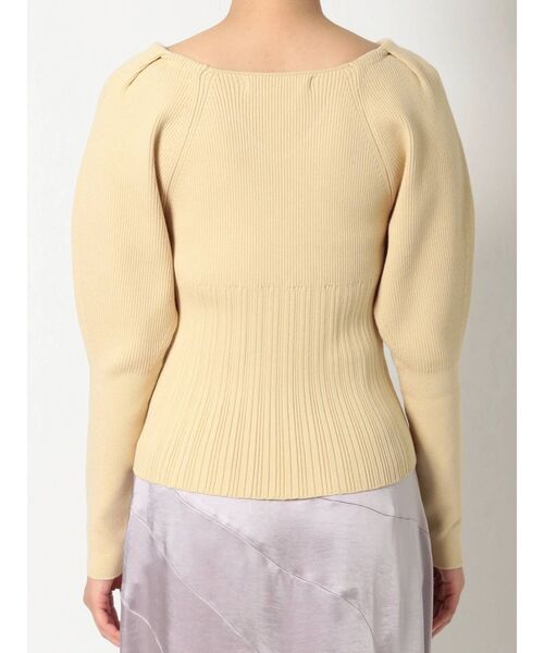 MERCURYDUO（マーキュリーデュオ）の「タックショルダーチェンジリブニット（ニット/セーター・レディース・オフホワイト/ブラック/イエロー/ラベンダー・FREE）」の15枚目の写真