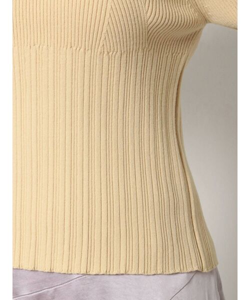 MERCURYDUO（マーキュリーデュオ）の「タックショルダーチェンジリブニット（ニット/セーター・レディース・オフホワイト/ブラック/イエロー/ラベンダー・FREE）」の18枚目の写真
