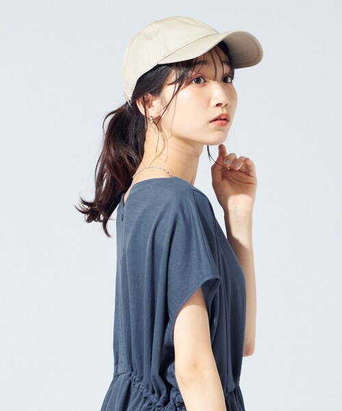 SHARE PARK（シェアパーク）の「リサイクルコットンキャップ（キャップ・レディース・ブラック系/ベージュ系/ネイビー系・F）」の4枚目の写真