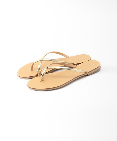 NICOLAS LAINAS（ニコラスライナス）の「NICOLAS LAINAS チューブクロストングサンダル（サンダル・レディース・ブラック/ゴールド/ベージュ系その他・35/36/38/37/39）」の18枚目の写真