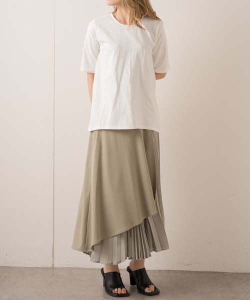 Lui's（ルイス）の「バックオープンコンパクトトップス（Tシャツ/カットソー・レディース・オフホワイト/レッド系その他/ダークグレー・FREE）」の12枚目の写真