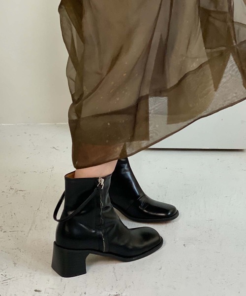 chuclla（チュクラ）の「W-zip square toe boots chs21a005（ブーツ・レディース・ブラック・37/40/36/39/38）」の12枚目の写真