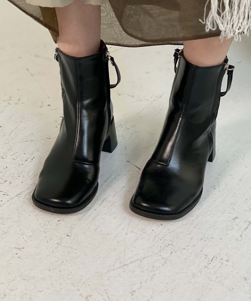 chuclla（チュクラ）の「W-zip square toe boots chs21a005（ブーツ・レディース・ブラック・37/40/36/39/38）」の13枚目の写真