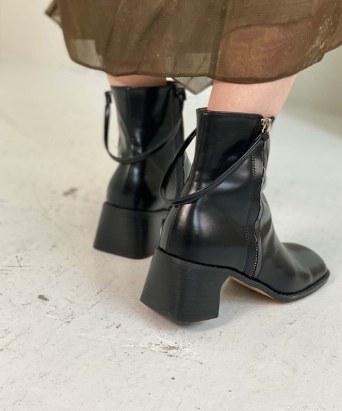 chuclla（チュクラ）の「W-zip square toe boots chs21a005（ブーツ・レディース・ブラック・37/40/36/39/38）」の14枚目の写真