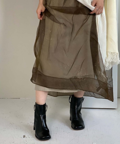 chuclla（チュクラ）の「W-zip square toe boots chs21a005（ブーツ・レディース・ブラック・37/40/36/39/38）」の15枚目の写真