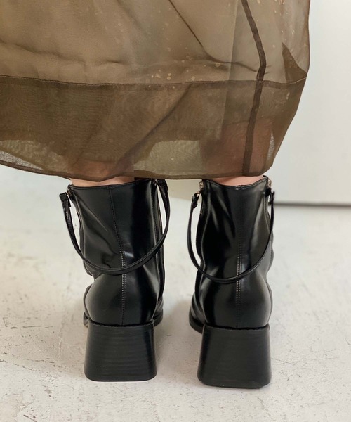 chuclla（チュクラ）の「W-zip square toe boots chs21a005（ブーツ・レディース・ブラック・37/40/36/39/38）」の17枚目の写真