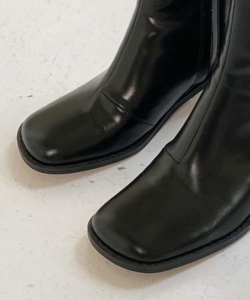 chuclla（チュクラ）の「W-zip square toe boots chs21a005（ブーツ・レディース・ブラック・37/40/36/39/38）」の21枚目の写真