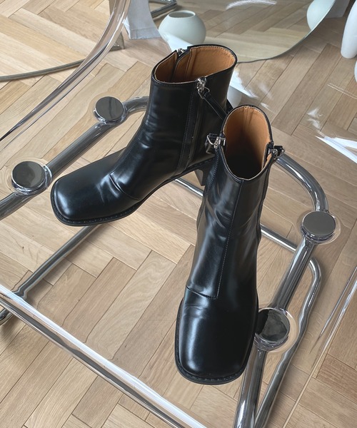 chuclla（チュクラ）の「W-zip square toe boots chs21a005（ブーツ・レディース・ブラック・37/40/36/39/38）」の8枚目の写真