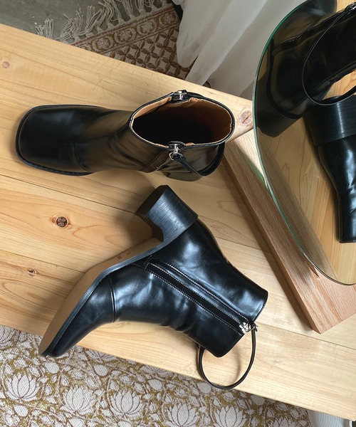 chuclla（チュクラ）の「W-zip square toe boots chs21a005（ブーツ・レディース・ブラック・37/40/36/39/38）」の9枚目の写真