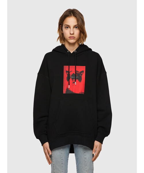 セール レディース サステナブル パーカー プルオーバー ビッグシルエット キャットプリント パーカー Diesel ディーゼル のファッション通販 Zozotown
