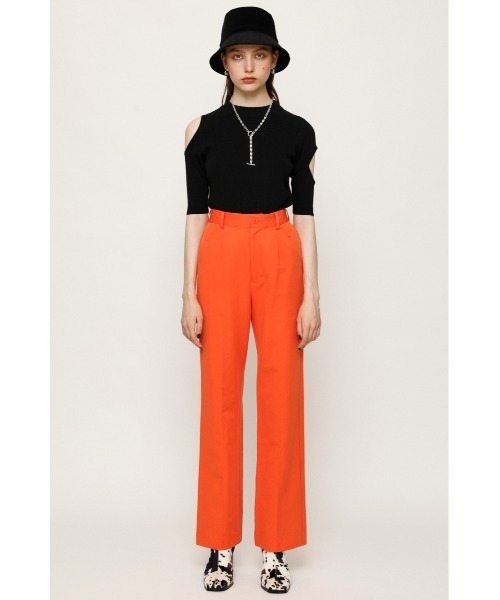 SLY(スライ)の「VERTICAL STRETCH PT ストレッチ パンツ(スラックス・レディース・アイボリー/オレンジ・0/1/2)」の6枚目の写真