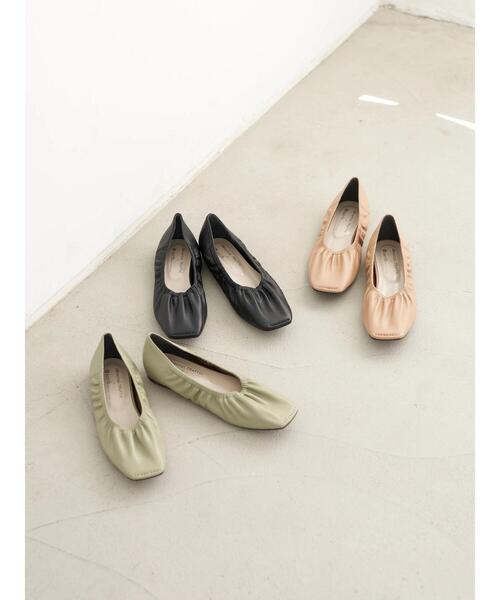 ORiental TRaffic(オリエンタルトラフィック)の「ORiental TRaffic ギャザーパンプス *(パンプス・レディース・ベージュ/ブラック/ミント・L/S/M)」の10枚目の写真