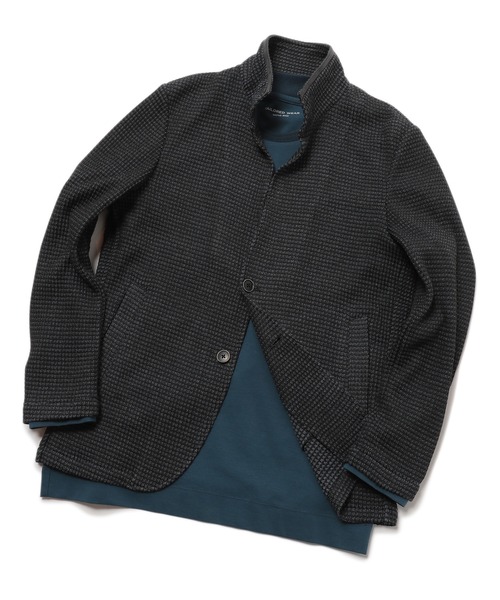 MEN'S BIGI（メンズビギ）の「裏目ワッフル スタンドジャケット（その他トップス・メンズ・ブラック/ネイビー・01/02/03/04）」の19枚目の写真