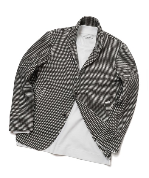 MEN'S BIGI（メンズビギ）の「裏目ワッフル スタンドジャケット（その他トップス・メンズ・ブラック/ネイビー・01/02/03/04）」の13枚目の写真