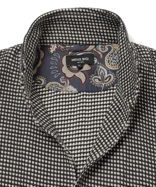 MEN'S BIGI（メンズビギ）の「裏目ワッフル スタンドジャケット（その他トップス・メンズ・ブラック/ネイビー・01/02/03/04）」の11枚目の写真