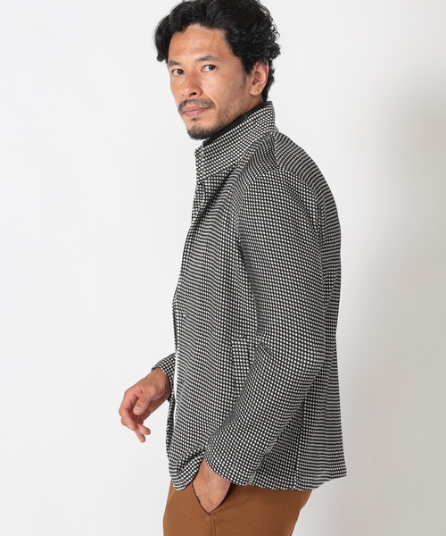 MEN'S BIGI（メンズビギ）の「裏目ワッフル スタンドジャケット（その他トップス・メンズ・ブラック/ネイビー・01/02/03/04）」の17枚目の写真