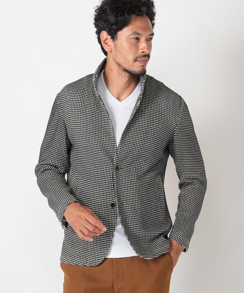 MEN'S BIGI（メンズビギ）の「裏目ワッフル スタンドジャケット（その他トップス・メンズ・ブラック/ネイビー・01/02/03/04）」の3枚目の写真