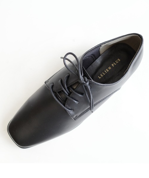 AmiAmi（アミアミ）の「スクエアトゥオックスフォードレースアップシューズ（ローファー・レディース・ブラック/ブラック系その他/ブラウン/ホワイト・L/LL/M/S）」の18枚目の写真