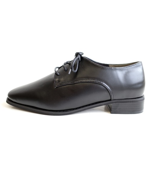 AmiAmi（アミアミ）の「スクエアトゥオックスフォードレースアップシューズ（ローファー・レディース・ブラック/ブラック系その他/ブラウン/ホワイト・L/LL/M/S）」の21枚目の写真