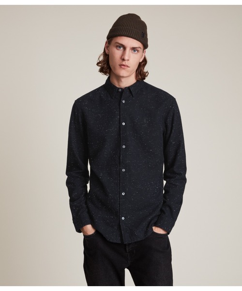 ALLSAINTS(オールセインツ)の「ELMIRA SHIRT | ELMIRA シャツ(シャツ/ブラウス・メンズ・ブラック系・M/S/L/XS)」の1枚目の写真