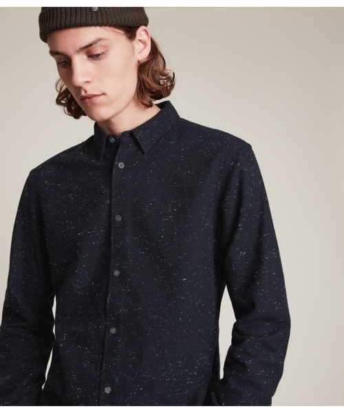 ALLSAINTS(オールセインツ)の「ELMIRA SHIRT | ELMIRA シャツ(シャツ/ブラウス・メンズ・ブラック系・M/S/L/XS)」の4枚目の写真