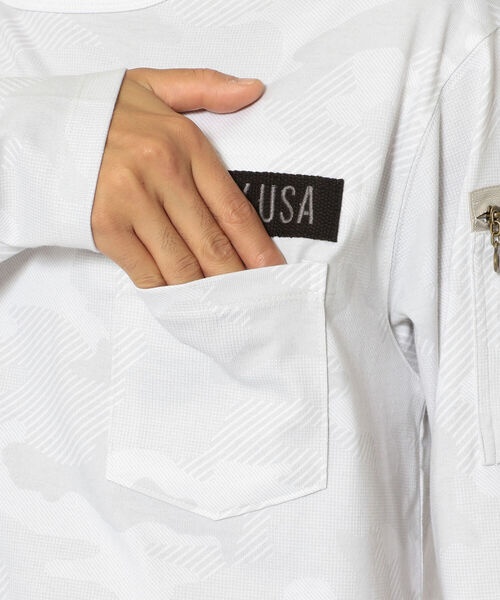 AVIREX（アヴィレックス）の「ファティーグ  クルーネック 長袖 Tシャツ/LONG SLEEVE FATIGUE CREW NECK T-SHIRT/アヴィレックス/AVIREX（Tシャツ/カットソー・メンズ・ブラック/オリーブ/White/ホワイト/ネイビー/Black・XX-LARGE/X-LARGE/MEDIUM/LARGE）」の10枚目の写真