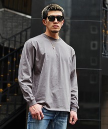 JOKER | 【JOKER】オーバーサイズビッグシルエット6色展開/カラーリング無地BIGロンT ペールトーン長袖ビッグtシャツ 秋服 冬服(Tシャツ/カットソー)